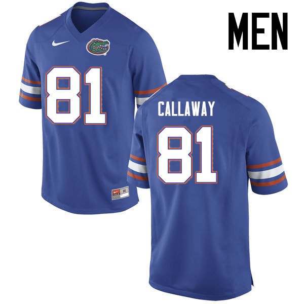 Men's NCAA Florida Gators Antonio Callaway #81 Stitched Authentic Nike Blue College Football Jersey JYN5065IU